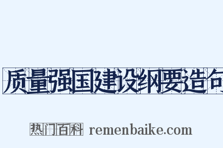 质量强国建设纲要造句是什么意思的图片